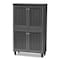 Baxton Studio Fernanda Dark Gray 4-Door Wooden Entryway Shoe Storage Cabinet 152-9169 - alternate 1